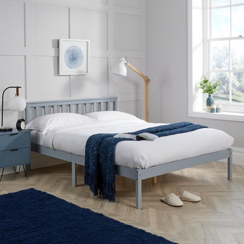 Small double bed frame grey - double,