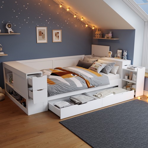 Daybed wooden platform - platform, bed