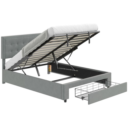 Homcom 4ft6 double bed - homcom,