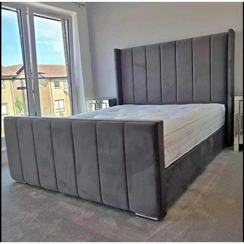Double winged panel bed frame - winged,