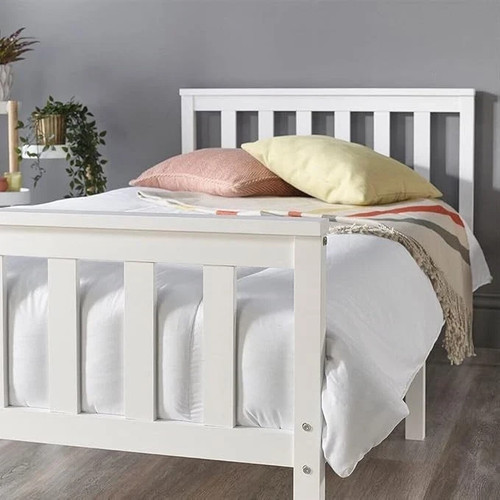 White 3ft 4ft wooden - white, frame