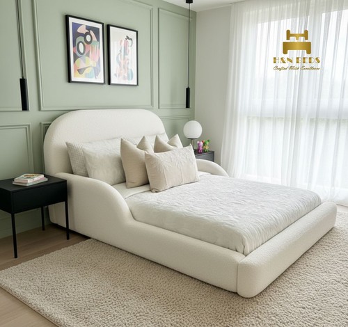 Luxury kids bed frame - bed, boucle