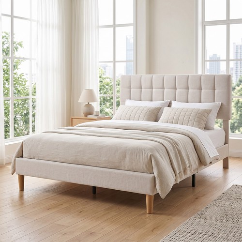 Double size upholstered - size, bed