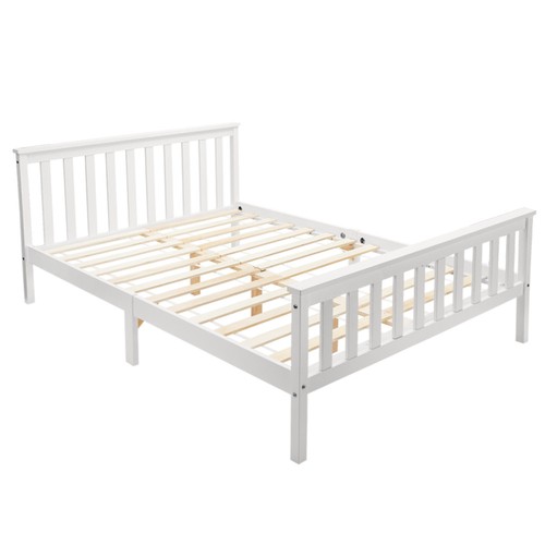 Solid pine wooden bed - solid, double