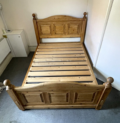 Wooden pine bed - bed, with