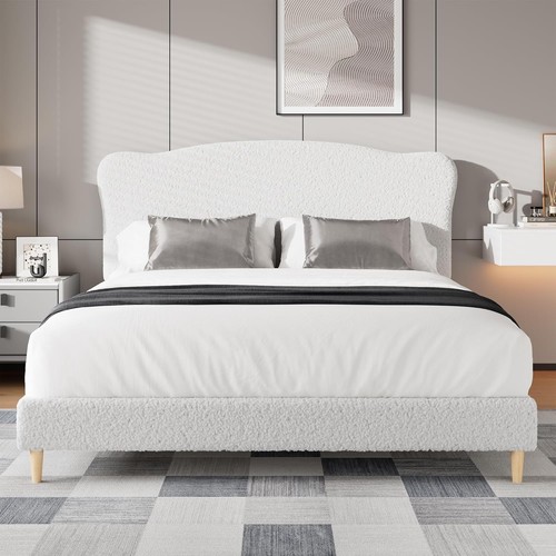 Velvet single bed - bed, frame