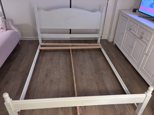 Wooden double bed frame - double,