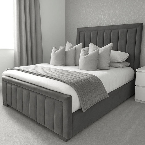 Double lined panel bed frame - bed,