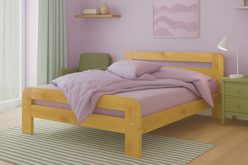 Solid wood bed - bed, f2