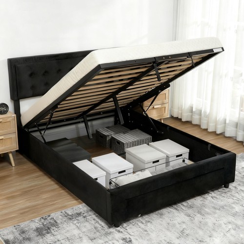 Homcom 4ft6 double bed frame - homcom,