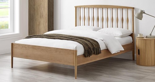 Real oak wood wooden - real, bed