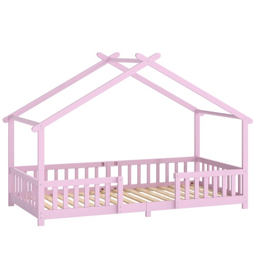 Wooden kids house single - single, bed