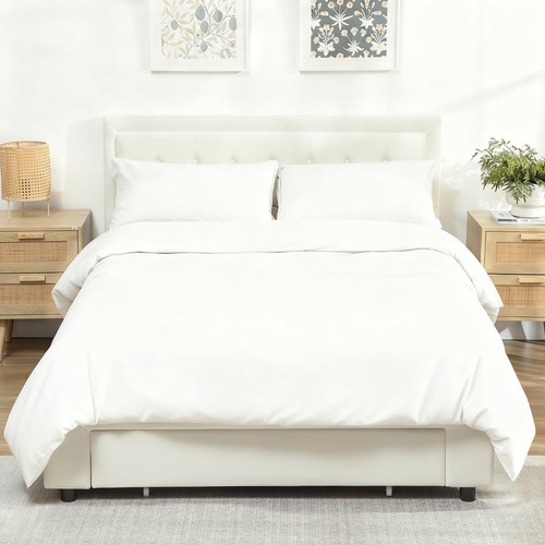 Homcom 4ft6 double bed frame - homcom,