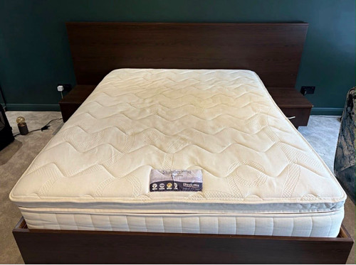 Dark wood double - bed, frame