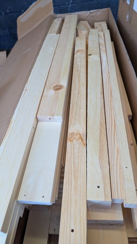 Double wooden bed - bed, frame