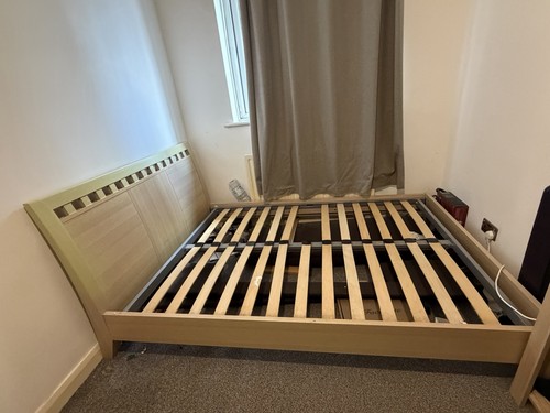 Double wooden bed - double,