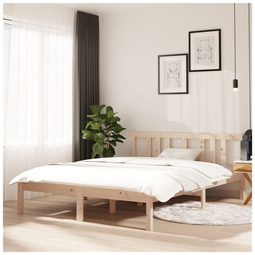 Bed frame solid pine - , wood