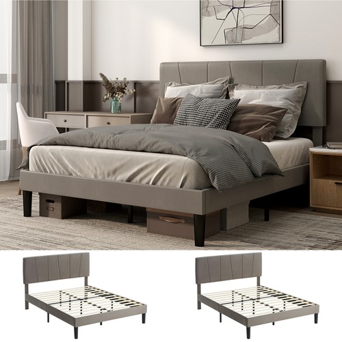 Velvet bed frame with level - velvet,