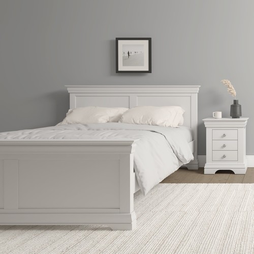 4ft6 double wooden bed - wooden, frame