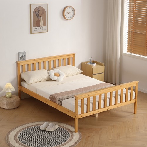 Double bed pine 4ft6 - bed,
