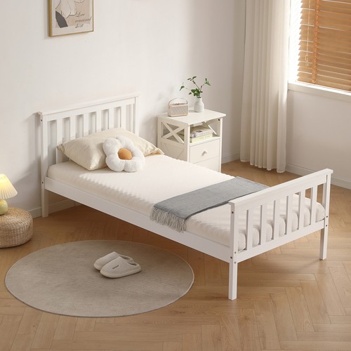 Single bed white - single,