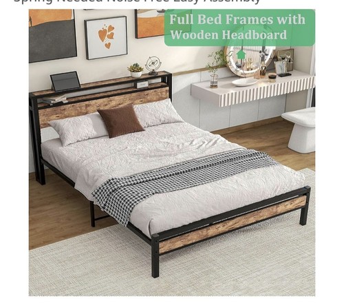 Sharllen double size metal bed - size,