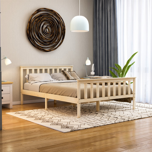Sale double wooden bed high - sale,