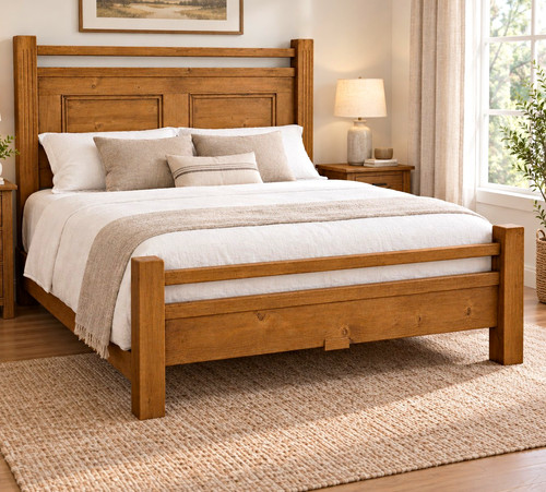 Brown wooden double - double, frame