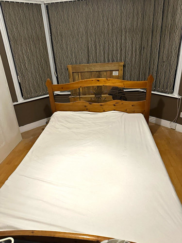 Double wooden bed - double,
