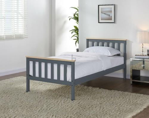 Wooden bed frame solid - wooden,