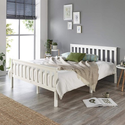 Small double pinewood bed - small,