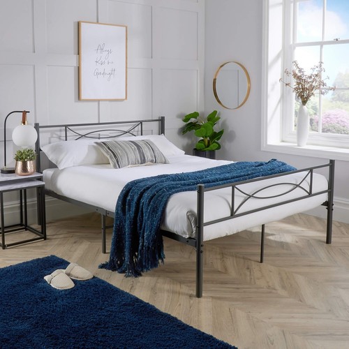 Metal double bed 4ft - metal,