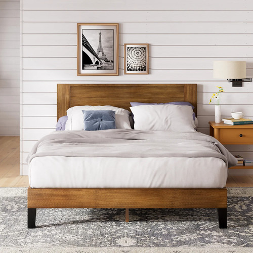 Solid wood bed frame headboard - solid,