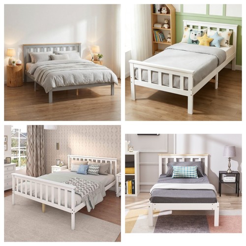 Solid wooden bed frame - bed,